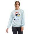 thumbnail image 1 of Bluey Women's Super Soft Plush Crewneck Santa Hat Pullover Sweatshirt, 1 of 5