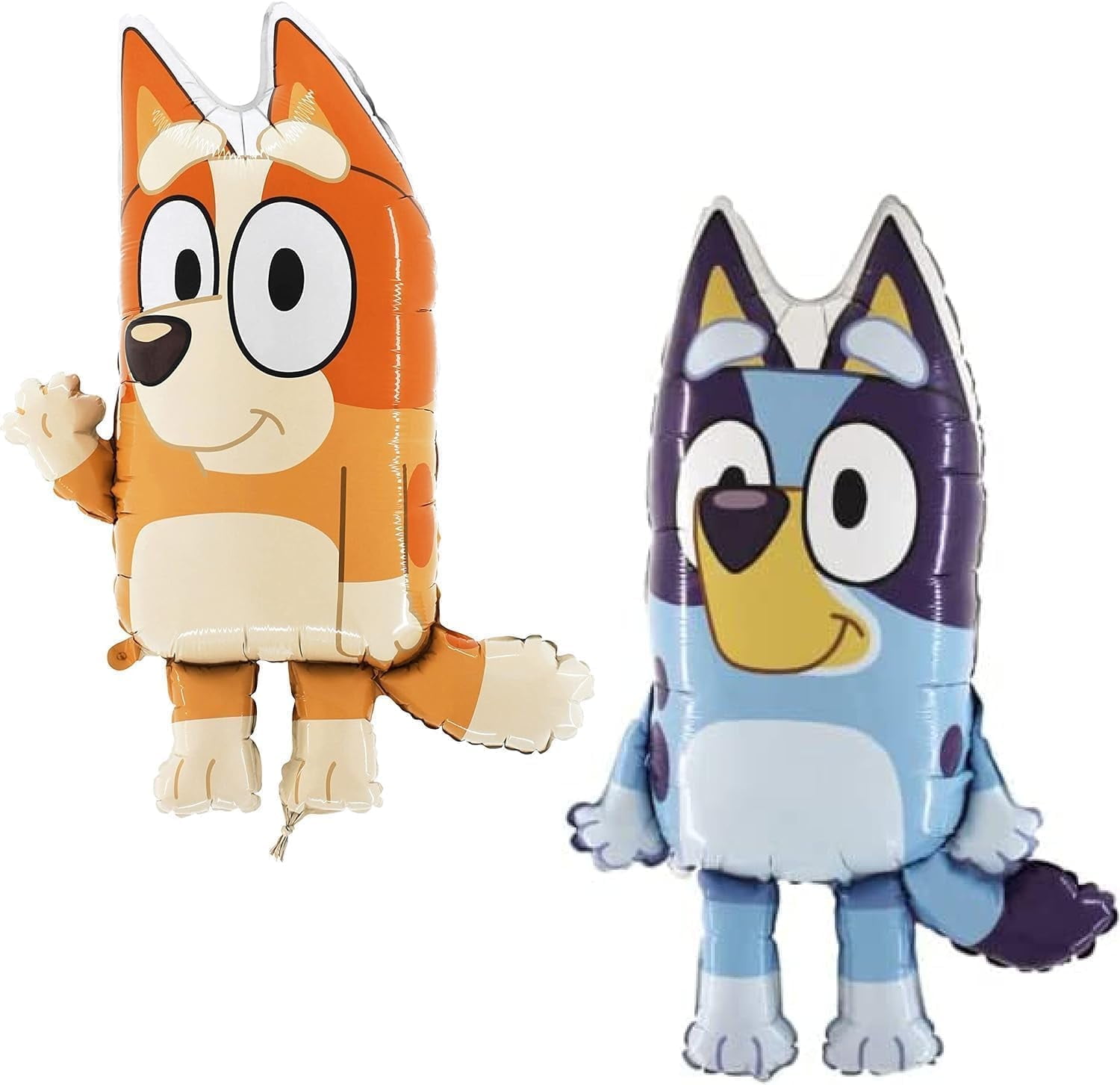 Bluey and Bingo (2) 32" Shaped Character Foil Mylar Balloons