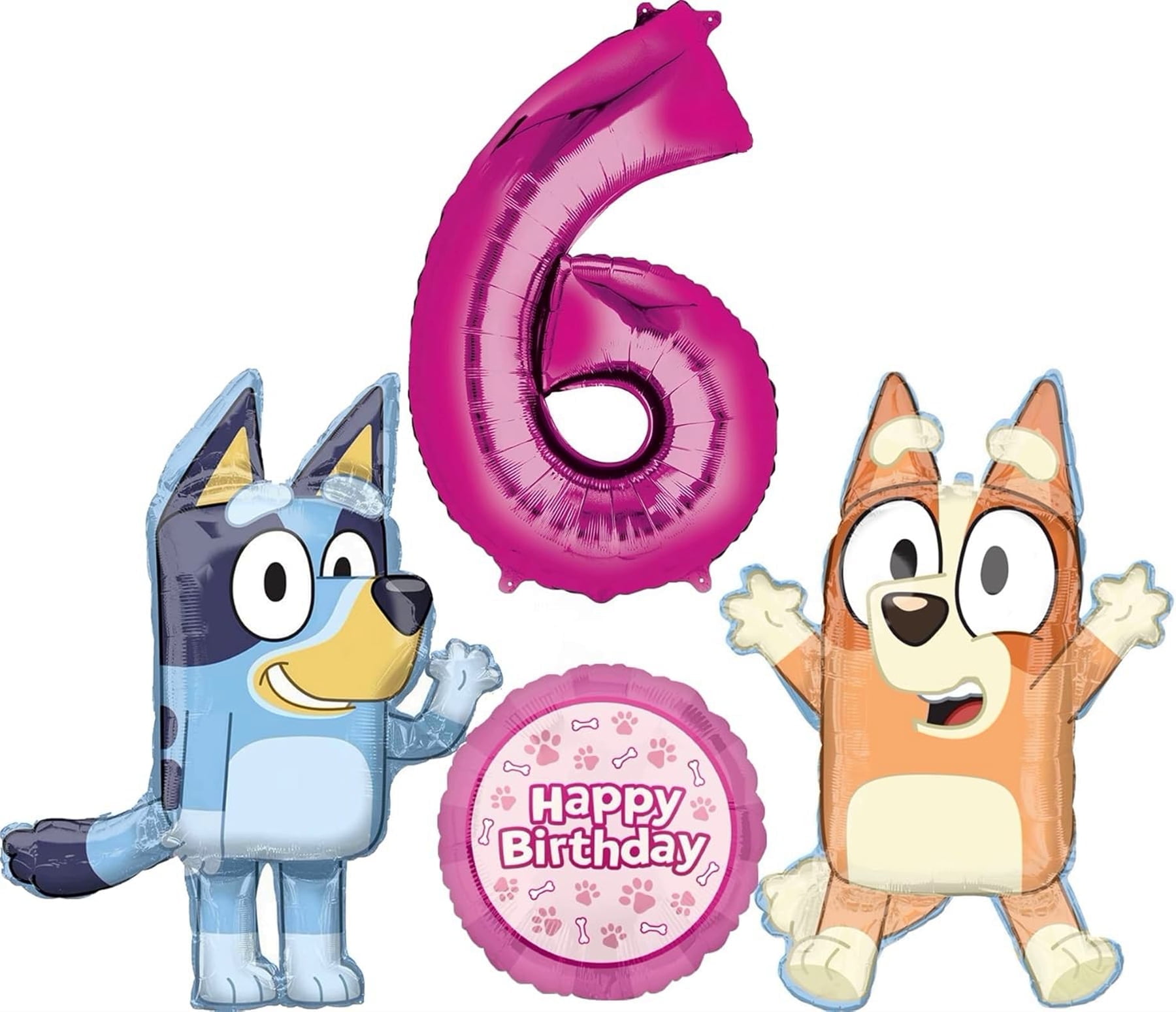 Anagram SuperKitties BirthdayTRDN Party Supplies 6pc Balloon Bouquet