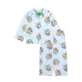 thumbnail image 1 of Bluey and Bingo Toddler Boy's Christmas Holiday Print Blue Flannel Pajama Set (Size 3T), 1 of 2