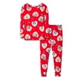 thumbnail image 1 of Bluey and Bingo Toddler Kids Hearts Valentines Cotton Pajama Set in Red, Size 2T, 1 of 2