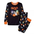 thumbnail image 1 of Boys 2-Piece Black & Orange Bluey Halloween Top & Pants Pajama Set Size 4, 1 of 2