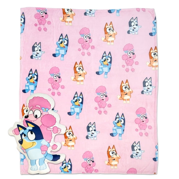Bluey and Coco Bestie Cloud Pillow & Silk Touch Throw Blanket Set