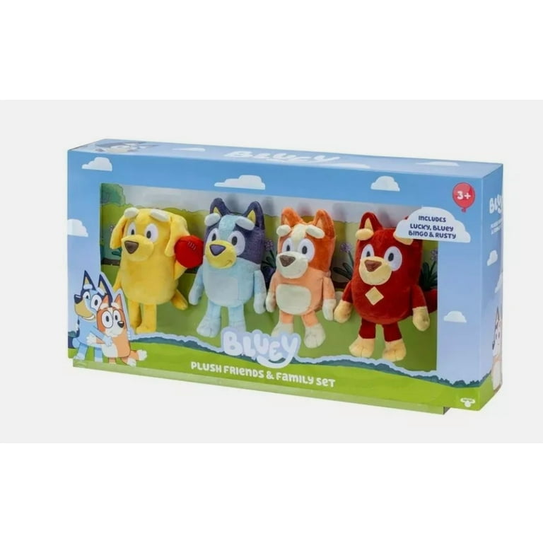 Bluey and Friends Plush 4 piece box set - Walmart.com