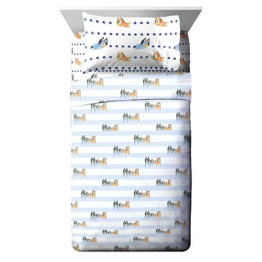 Bluey in the Dream Kids 3-Piece Twin Sheet Set, Microfiber, Blue, BBC Studios