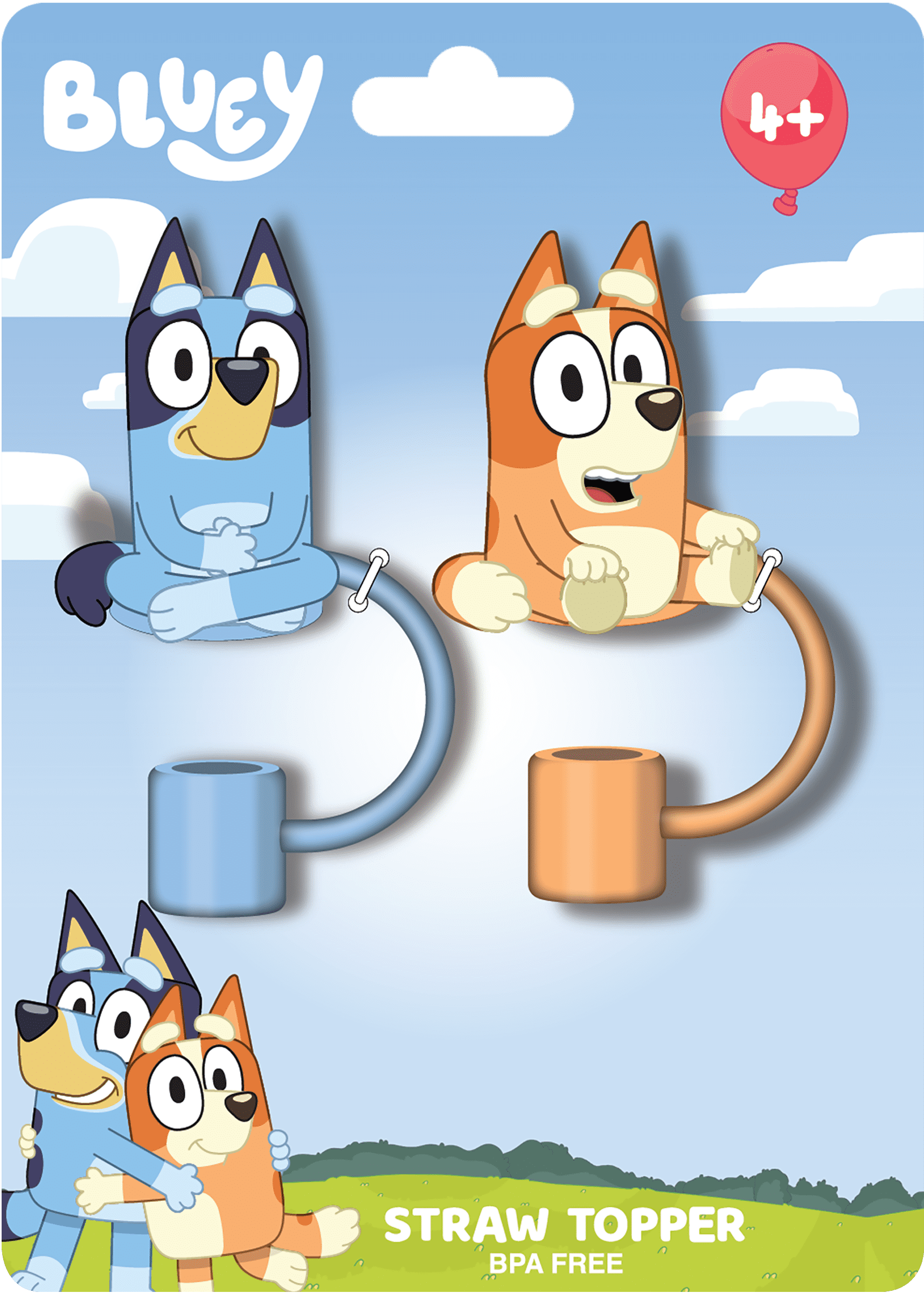 Bluey licensed Straw Topper