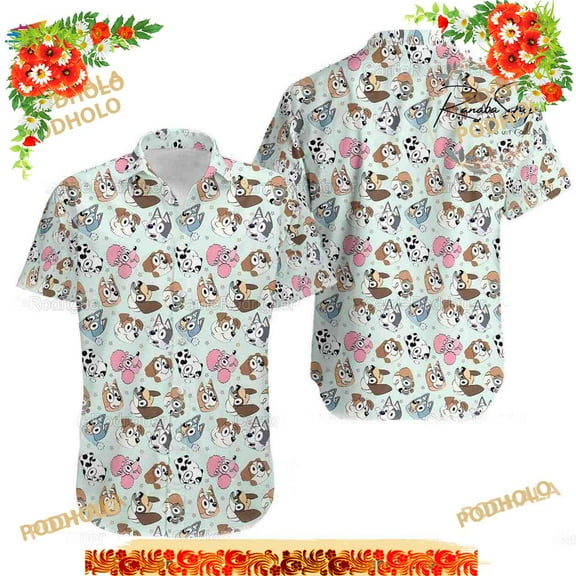 Blueydad Hawaiian Shirt Kids Hawaiian Blueydad Dog Shirt