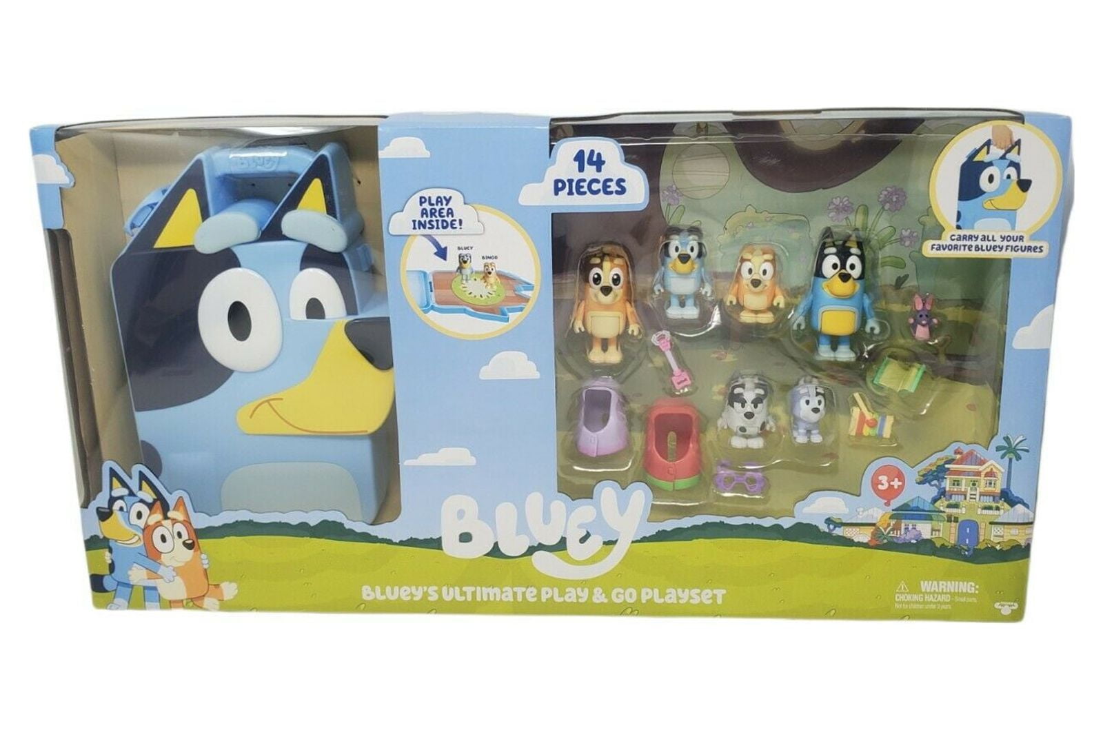 Bluey Ultimate Play & Go Playset Exclusive 14 Piece Figures Set ...