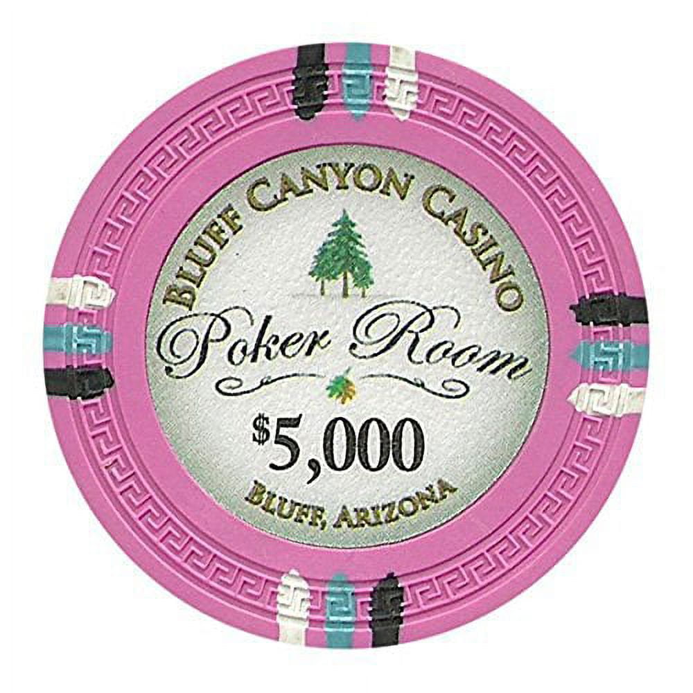 Bluff Canyon 13.5g Poker Chips, 5,000 Heavy Weight Clay Composite, 50