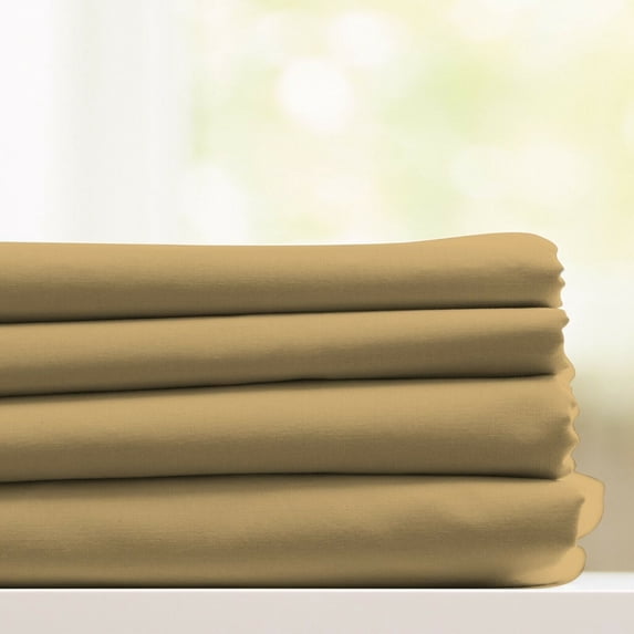Bluff City Bedding Soft As Cotton Hotel Quality 4-piece Bed Sheet Set Gold Microfiber Twin
