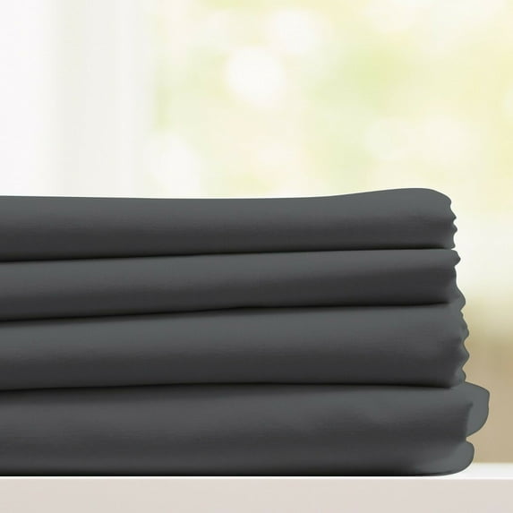 Bluff City Bedding Soft As Cotton Hotel Quality 4-piece Bed Sheet Set Grey Microfiber Full