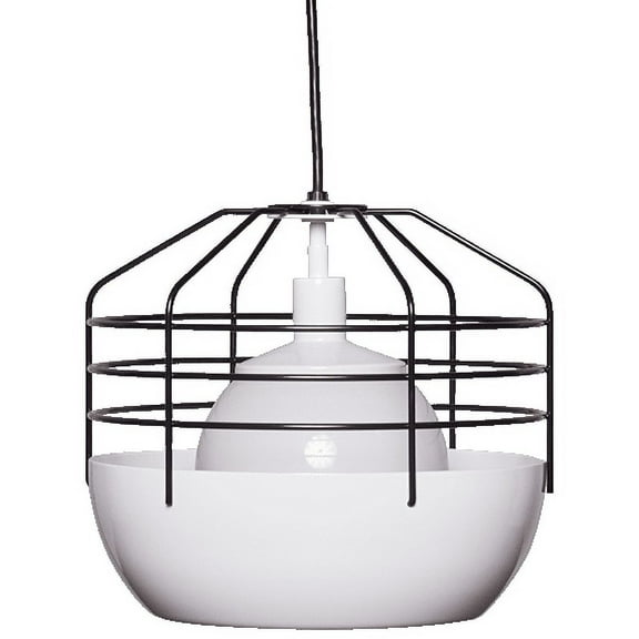 Bluff City Pendant 14" Black & White by Roll & Hill