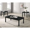 thumbnail image 1 of Bluff Modern Wood 3-Piece Coffee Table Set with 2 End Tables, Black, 1 of 14