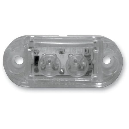 Bluhm Enterprises BL-TRLEDESOA Trailer LED Brite Lites - Oval 2.5in. Marker Light, Clear Lens/2 Amber LED