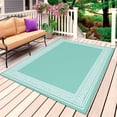 thumbnail image 1 of Bluish Green Greek Key Outdoor Rug for Patio/Deck/Porch, Non-Slip Large Area Rug 3 x 5 Ft, Geometric Greece Ancient Farmhouse Geo Indoor Outdoor Rugs Washable Area Rugs, Camping Rug Carpet Runner, 1 of 8