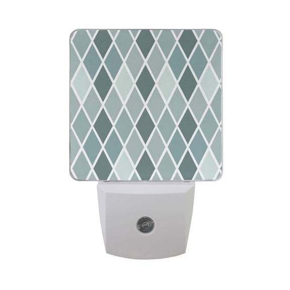 Bluish White Block Night Light 2 Pack LED Nightlight Plug into Wall Dusk to Dawn Sensor Soft White