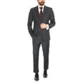 thumbnail image 1 of Blujacket Men's Charcoal Gray 100% Wool Canvassed Regular Fit Suit, 1 of 4