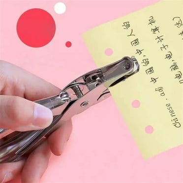 Blukids 1/4 and 1/8 Inch Small Single Hole Punch Paper Hole Puncher Mini Hole Puncher for DIY Craft Paper Tags(Silver)