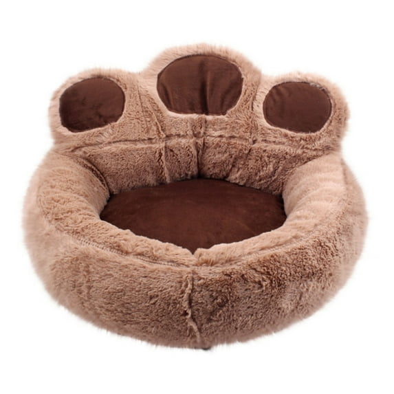 Blukids 16" Small Dog Bed, Soothing Paw Dog Beds for Small Dogs, Cat Beds for Indoor Cats, Puppy Bed for Small Dogs, Small Dog Beds for Girl Dogs(Brown)
