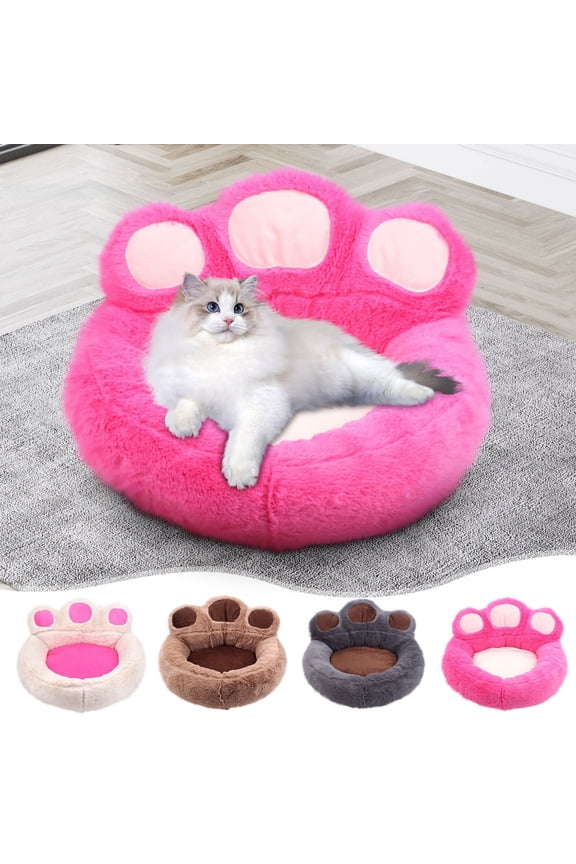 16" Small Dog Bed, Soothing Paw Dog Beds for Small Dogs, Cat Beds for Indoor Cats, Puppy Bed for Small Dogs, Small Dog Beds for Girl Dogs(Pink)