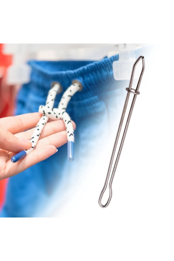2/4/8pcs Bodkin Drawstring Threaders,Metal Drawstring Threader Tweezers Easy Quick Insert Drawstring DIY Rope Threader Clip Bodkin Sewing Tool for Sweatpants,Hoodies,Swim Trunks(Silver)