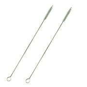 Blukids 2 Pcs Drink Straw Cleaning Brush - Bristle Cleaner for Stainless Steel Drinking StrawsWhite