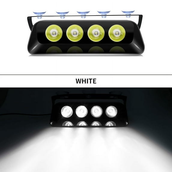 Blukids 2 in 1 Dash Emergency Strobe Lights Front/Rear Windshield Lights Warning Safety Flashing w/Suction Cups for Volunteer Vehicles, Trucks(A)