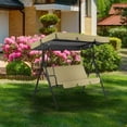 thumbnail image 1 of Blukids 210D Swing Canopy Replacement Cover and Swing Cushion Cover Waterproof 2 and 3 Seater Swing Top Cover and Chair Cover Garden Outdoor Patio Swing Seat Cover Replace,Beige, 1 of 4