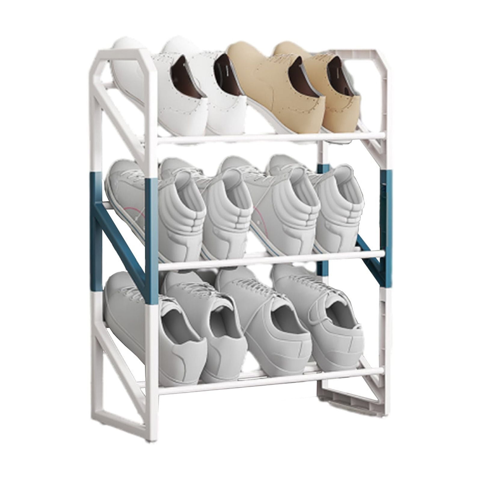 Blukids 3 Tires Small Shoe Rack Shoe Storage Organizer for Entryway