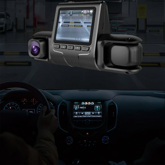 Blukids 360 Degree View 4 Channel Dash Cam Front and Rear Inside Left Right, Dash Camera for Cars, Built-in GPS WiFi Night Vision, 24/7 Recording Parking Mode Monitor(Black)