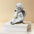 thumbnail image 1 of Blukids 4.3" Resin White Angle Statue Praying Cherub Statue Indoor Outdoor Home Garden Wings Angel Decoration Figurine Collection, Desk Table Ornaments(C), 1 of 6