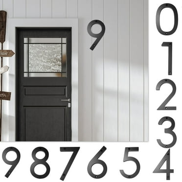 Blukids 6 Inch Floating House Number Metal Modern Anti-Rust House Address Numbers for Outside with For Mailbox Yard Home Front Door Zinc Alloy Black, 911 Visibility Signage(0)