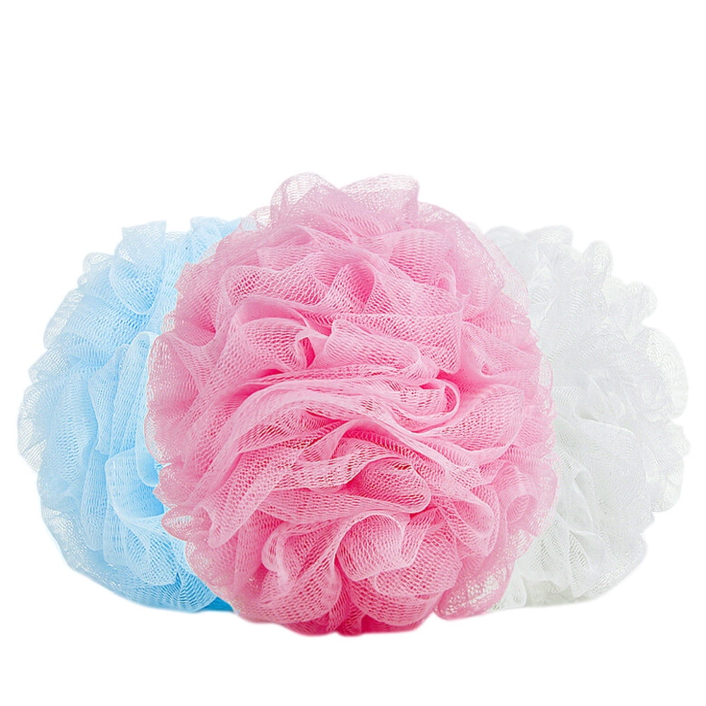 Blukids Bath Sponges Shower Loofahs Large Mesh Balls Sponge 6 Colors ...