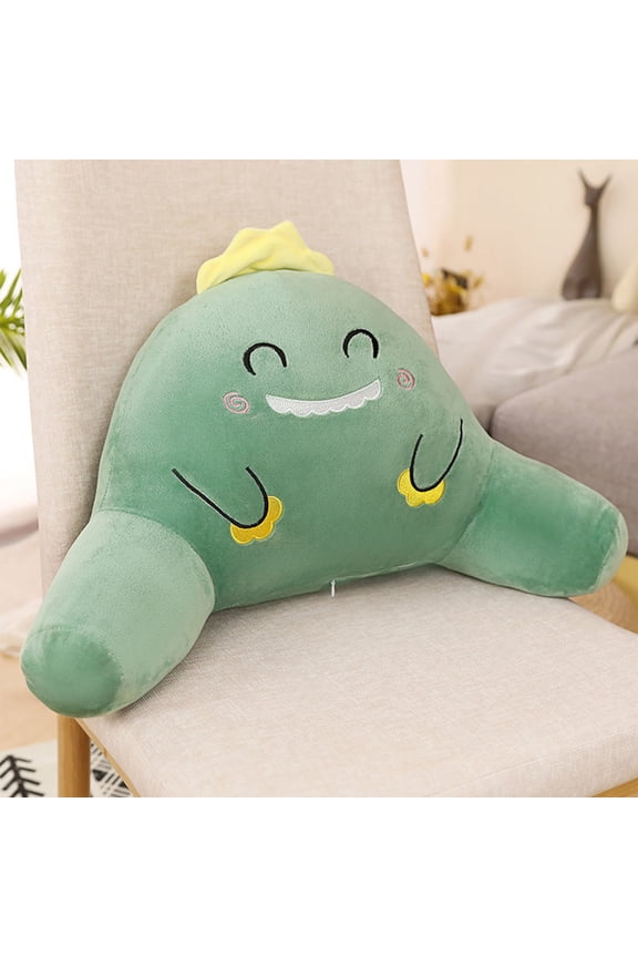 Bed Pillows For Sitting Up In Bed, Back Rest Pillow for Bed with Arms - Premium Shredded Memory Foam TV Backrest Pillow - Best Gift for Adults & Kids(Yellow)