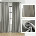 thumbnail image 1 of Blukids Blackout Curtains, 100% Polyester Curtains 51" L×39" W ,100% Black Out Curtains for Bedroom Windows Living Room, 2 Panels Set, Gray, 1 of 6