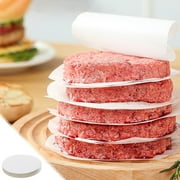 Blukids Burger Patty Paper, 7.8 in, Set of 100, Patty Paper Squares, Baking Parchment Paper Squares/Hamburger Patty Papers for Separating Burger Patty, Cookies and More(White)