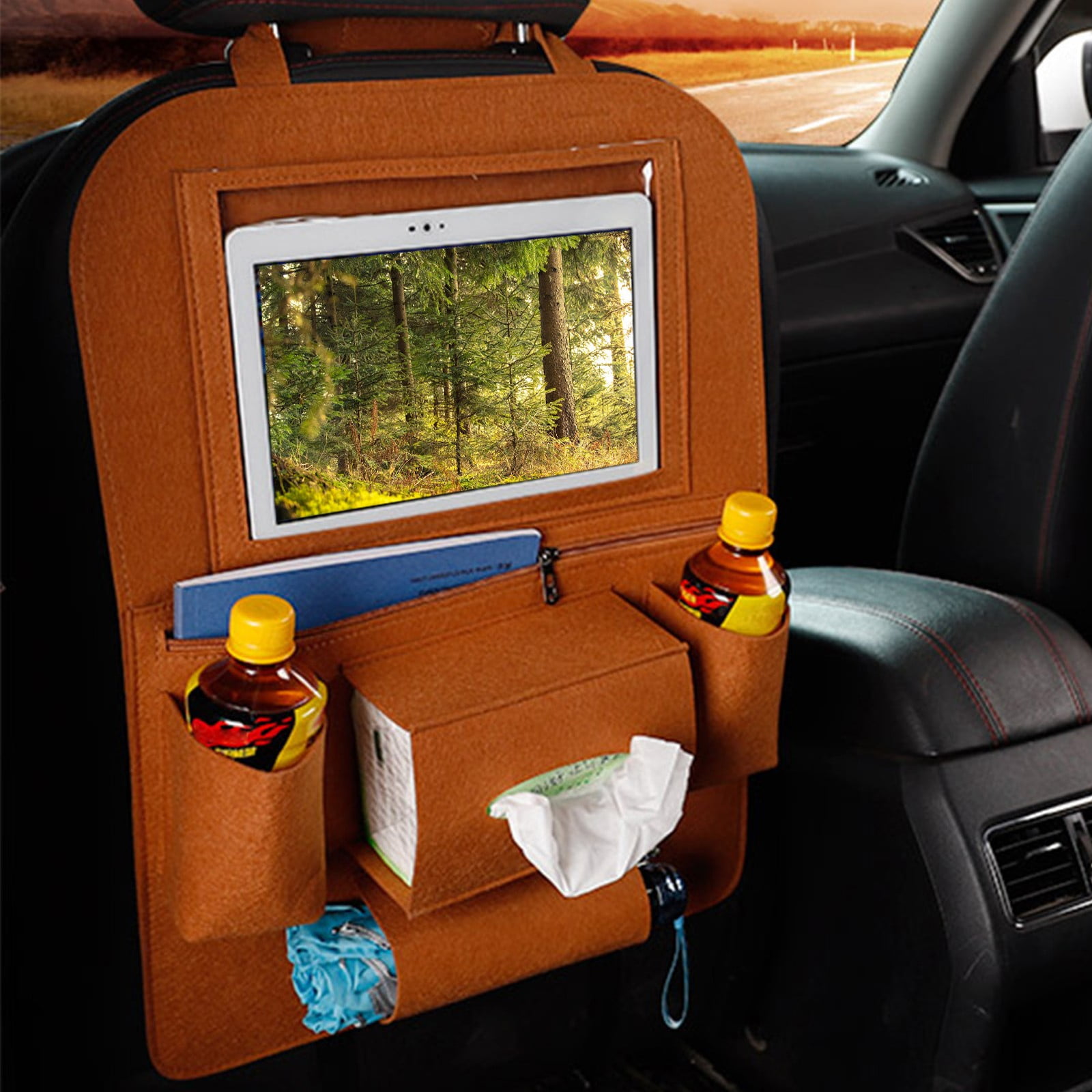 Beicarin Car Trunk Organizer – Hanging Backseat Storage Bag With 7 Pockets, Adjustable Straps, Size M (Black) - View #3