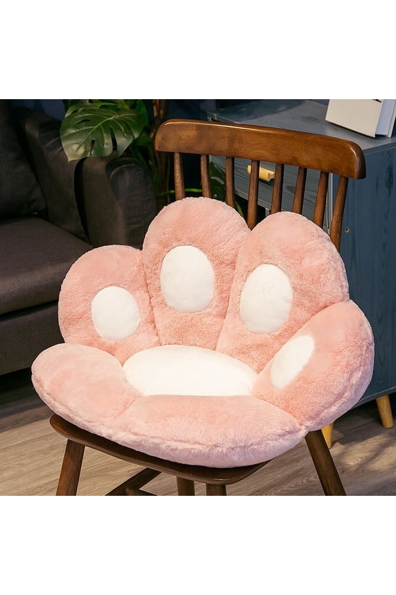 Cat Paw Cushion Kawaii Chair Cushions 27.5 x 23.6 inch Cute Stuff Seat Pad Comfy Lazy Sofa Office Floor Pillow for Gaming Chairs Room Decor,Pink