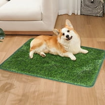 Blukids Dog Grass Pad with Tray, Artificial Turf Dog Grass Pee Pad Potty Training for Indoor Outdoor Use, Washable Replacement Potty Mat for Puppy and Small Pet, 18 x 28 inch