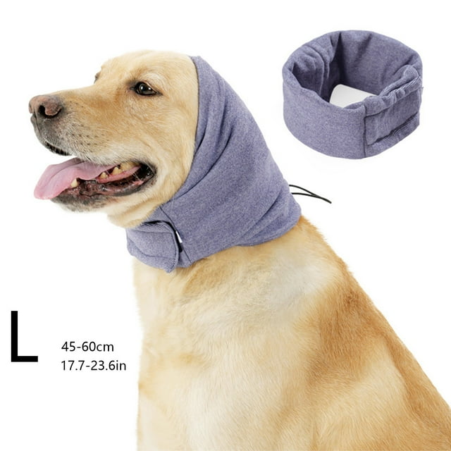Blukids Dog Thunder Ear Muffs,Dog Calming Hoodie No Flap Ear Wraps for Dogs Hematoma Healing,Dog No Flap Noise Protection Ear Wrap Relieve Anxiety,Dog Ear Cover The Grooming, Pet Supplies(Purple)