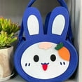 thumbnail image 1 of Blukids Easter Bunny Basket Bag Rabbit Bucket Tote for Easter Egg Hunts Easter Decors Candy Gift Basket(Blue), 1 of 3