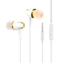 Blukids Electronics Earbuds Wired With Microphone Noise Isolating In-Ear Headphones Powerful Heavy High Definition Earphones Compatible Most 3.5mm, 7 Colors(B)