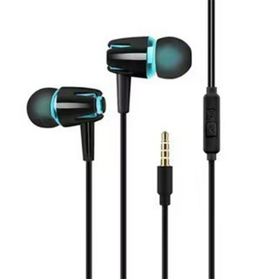 Blukids Electronics Earbuds Wired With Microphone Noise Isolating In-Ear Headphones Powerful Heavy High Definition Earphones Compatible Most 3.5mm, 7 Colors(E)