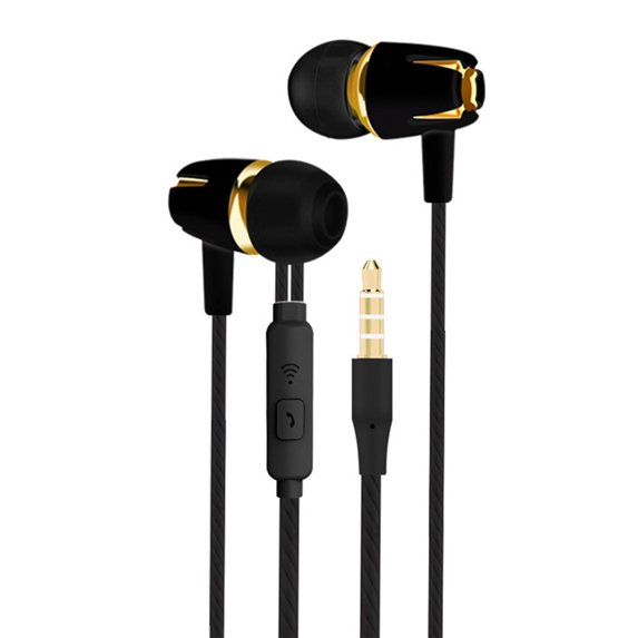 Blukids Electronics Earbuds Wired With Microphone Noise Isolating In-Ear Headphones Powerful Heavy High Definition Earphones Compatible Most 3.5mm, 7 Colors(F)