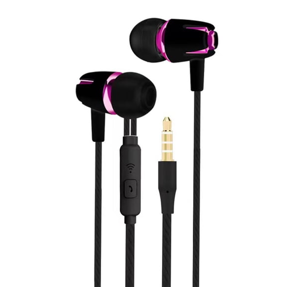 Blukids Electronics Earbuds Wired With Microphone Noise Isolating In-Ear Headphones Powerful Heavy High Definition Earphones Compatible Most 3.5mm, 7 Colors(G)