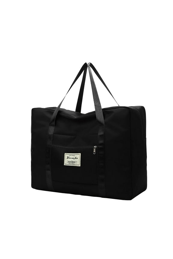 Extra Large Storage Tote with Zippers & Carrying Handles, Heavy-Duty Oxford Fabric Moving Bags for Laundry, Space Saving, Storage, Winter(Black)