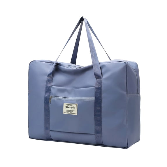 Blukids Extra Large Storage Tote with Zippers & Carrying Handles, Heavy-Duty Oxford Fabric Moving Bags for Laundry, Space Saving, Storage, Winter(Light Blue)