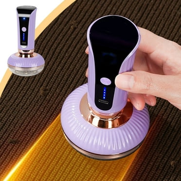 Blukids Fabric Shaver, Rechargeable Lint Remover Sweater Defuzzer, Intelligent Digital Display Lints Shaver Fuzzs Pills Bobbles Trimmer for Clothes and Furniture(Purple)