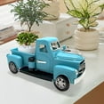 thumbnail image 1 of Blukids Farmhouse Christmas Blue Truck Decor, LED String Lights Vintage Blue Metal Pickup Truck Car Model with Mini Christmas Trees Ornaments, for Christmas Decorations and Table Top Decor(Blue), 1 of 10
