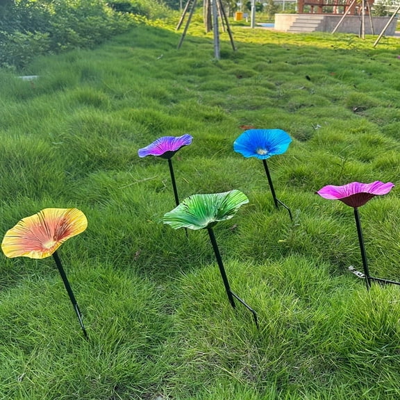 Blukids Flower Bird Baths for Outdoors Hummingbird Bird Bath for Outside Small Bird Bath with Metal Stake for Bird Lovers Garden Decoration(Green)